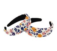 RODAILYCAY Cerchietti per capelli da donna con motivo floreale colorato antiscivolo per trucco fascia ampia turbante fasce per capelli per doccia, set di 2