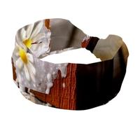 RODAILYCAY Cerchietti per capelli da donna, con torta dolce con margherita su legno vecchio, fascia elastica, accessori per capelli intrecciati