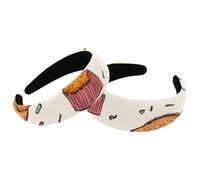 RODAILYCAY Cerchietti per capelli divertenti con motivo capibara con torte, per donne e signore, antiscivolo, per trucco, fascia larga per capelli, per doccia, set di 2