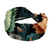 RODAILYCAY Cerchietto a turbante da donna, morbido e largo, fascia per capelli con nodo intrecciato a forma di cavalluccio marino, fascia elastica, accessori per capelli alla moda