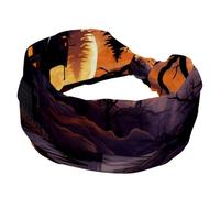 RODAILYCAY Cerchietto per capelli elastico per capelli con castello di Halloween, accessorio per capelli da donna