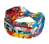 RODAILYCAY Cervello e autobus elastico largo cerchietto, fasce per capelli da donna, alla moda, turbante, fascia per la testa, fascia per il sudore per yoga, allenamento, accessori per capelli