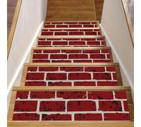 RODAILYCAY Confezione da 15 gradini per scale, moderne piastrelle in mattoni, 20,3 x 76,2 cm, per gradini in legno, antiscivolo, senza residui, per bambini, anziani e cani