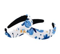 RODAILYCAY Confezione da 2 cerchietti per capelli da donna con motivo a farfalla e fiore, antiscivolo, per il trucco, per la doccia