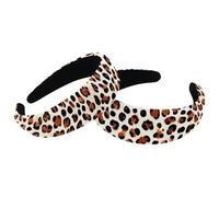 RODAILYCAY Confezione da 2 cerchietti per capelli gialli leopardati spessi, larghi, fascia per capelli da donna, fasce per capelli antiscivolo, graziose fasce per capelli, accessori per capelli
