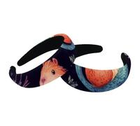 RODAILYCAY Confezione da 2 fasce larghe per capelli, divertenti capibara con coda di sirena imbottite spesse, fasce elastiche per capelli, fasce elastiche per capelli a turbante