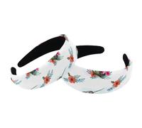 RODAILYCAY Confezione da 2 fasce per capelli imbottite in velluto con pesci spada e fiori ad ancora, stile vintage, spesse, antiscivolo, larghe, accessori per capelli da donna