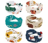 RODAILYCAY Confezione da 6 cerchietti larghi da donna, con cactus e cowboy, in stile deserto, assorbono il sudore, morbidi, elastici, per yoga, accessori per capelli alla moda