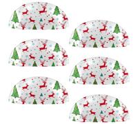 RODAILYCAY Confezione da 6 maniglie per cassetti e armadietti da cucina con albero di Natale, con doppio foro, pomelli per armadietti da cucina per cassettiere, ferramenta per mobili