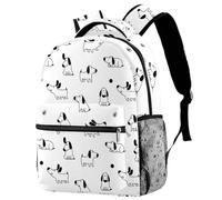 RODAILYCAY Dog Bones è uno zaino carino per la scuola per uomini e donne, borsa da viaggio con scomparti per laptop, borsa leggera per la scuola, zaino medio per ragazzi e ragazze