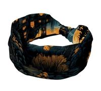 RODAILYCAY Fasce elastiche per capelli da donna, stile turbante, per Halloween, castello, morbido, annodato, per yoga, allenamento quotidiano