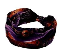 RODAILYCAY Fasce larghe per capelli da strega di Halloween, da donna, fascia elastica, accessori per capelli intrecciati