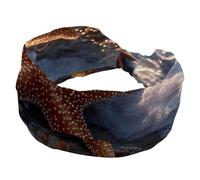RODAILYCAY Fasce larghe per capelli, estive, a forma di stella marina, da spiaggia, da donna, alla moda, elasticizzate, non scivolano, per allenamento e sport