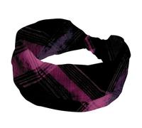 RODAILYCAY Fasce morbide per capelli a turbante, fasce per capelli per allenamento da donna, motivo classico a griglia, fasce larghe alla moda, fasce elastiche antiscivolo
