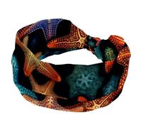 RODAILYCAY Fasce per capelli a forma di stella marina per allenamento da donna, morbide fasce per capelli alla moda, fasce per capelli larghe e antiscivolo