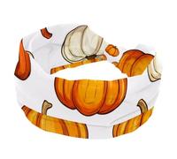 RODAILYCAY Fasce per capelli con zucca arancione e gialla per donne e ragazze, fascia per capelli alla moda, fascia per capelli intrecciata, fascia per capelli larga, accessori per capelli