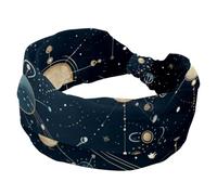 RODAILYCAY Fasce per capelli da donna, elastiche, accessori per capelli, costellazione Gemini, ampia e morbida, per yoga, allenamento, sport, corsa, viaggi