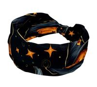 RODAILYCAY Fasce per capelli da donna, elastiche, con cappello da strega di Halloween, fasce incrociate intrecciate, morbide fasce antiscivolo per capelli per allenamento, yoga, accessori per capelli