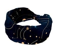 RODAILYCAY Fasce per capelli da donna, elasticizzate, ampie, alla moda, motivo costellazione Gemini, turbante, antiscivolo, per allenamento sportivo