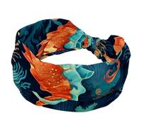 RODAILYCAY Fasce per capelli da donna, intrecciate, elastiche, a forma di cavalluccio marino, morbide, antiscivolo, per allenamento, yoga, accessori per capelli alla moda