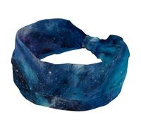 RODAILYCAY Fasce per capelli da donna ipnotizzante misterioso universo cielo stellato sport notturno turbante elastico fascia morbida annodata fascia per capelli per yoga allenamento quotidiano