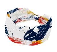 RODAILYCAY Fasce per capelli larghe con motivo auto sportive da corsa, fasce per capelli da donna, alla moda, elasticizzate, non scivolano, per allenamento sportivo