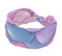 RODAILYCAY Fasce per donne e ragazze, fascia elastica per capelli, antiscivolo, larga fascia per capelli a squame di sirena, accessori per capelli