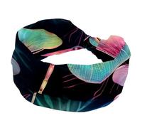 RODAILYCAY Fascia elastica per capelli da donna, con libellula, larga fascia per capelli annodata, fascia vintage per uso quotidiano, yoga, allenamento