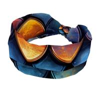 RODAILYCAY Fascia elastica per capelli da donna, per yoga, allenamento, sport, fascia per capelli a turbante con nodo intrecciato a squame di sirena, fascia larga per capelli