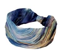 RODAILYCAY Fascia elastica per capelli per donne e ragazze, misterioso cielo stellato astratto non scivola, fascia larga attorcigliata, accessori per capelli