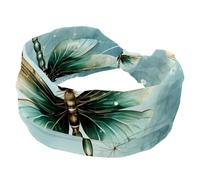 RODAILYCAY Fascia larga elastica per capelli, con libellula, turbante, accessorio per capelli da donna
