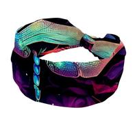 RODAILYCAY Fascia larga per capelli da donna, fascia per capelli con nodo a libellula, fascia per capelli antiscivolo, morbida fascia elastica per capelli per ragazza