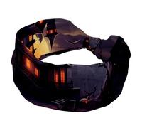 RODAILYCAY Fascia larga per capelli elastica per capelli con castello di Halloween, accessorio per capelli da donna
