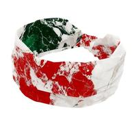 RODAILYCAY Fascia per capelli alla moda da donna, con texture marmorizzata rossa, verde, bianca, antiscivolo, annodata, larga, per allenamento, sport, yoga