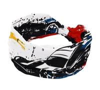 RODAILYCAY Fascia per capelli colorata da donna, con motivo auto sportiva da corsa, morbide fasce per capelli larghe, fascia incrociata con nodo intrecciato, fascia elastica, accessori per capelli