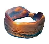RODAILYCAY Fascia per capelli da donna, alla moda, antiscivolo, bella luce tramonto, annodata a croce, fascia larga per allenamento, sport, yoga