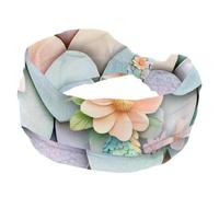 RODAILYCAY Fascia per capelli da donna, con squame di sirena e fiore, elastica, larga, morbida, per yoga, corsa, sport, allenamento, viaggi