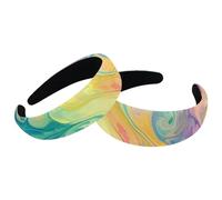 RODAILYCAY Flowing Abstract Swirl Texture - Cerchietti per capelli per donne e ragazze, confezione da 2 cerchietti larghi per capelli, in velluto spesso imbottito