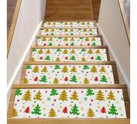 RODAILYCAY Gradini per scale in legno per interni albero di Natale 15 confezioni da 20,3 x 76,2 cm, tappetini antiscivolo per scale, tappetini antiscivolo per scale, superficie in poliestere TPE
