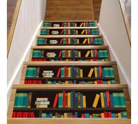 RODAILYCAY Libreria Multi Clean antiscivolo gradini per scale in legno, confezione da 15, 76,2 x 20,3 cm, tappetini per scale interne, gradini per scale, per cani, bambini e anziani