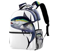 RODAILYCAY Rabbit Ride a Bicycle Travel Laptop Backpack, High School Backpack, Large Bookbag, Cute Backpack for Men Women, Multicolore 6., 29.4x20x40cm/11.5x8x16 in, Casual