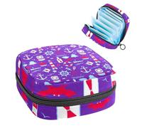 RODAILYCAY Sacchetti di stoccaggio del tovagliolo sanitario per le donne, borsa mestruale di grande capacità, borse mestruali del modello di elementi della vela, tamponi raccolgono borsa del supporto,