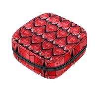 RODAILYCAY Sacchetti per assorbenti igienici da donna, borsa mestruale di grande capacità, ali di bufalo verdure pomodoro mestruale borse, tamponi raccogliere borsa porta, Multicolore 6, 4.7x6.6x6.6