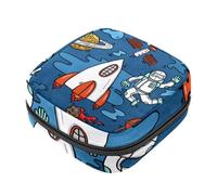 RODAILYCAY Sacchetti per assorbenti igienici da donna, borsa mestruale di grande capacità, astronave, pianeta alieno, razzo, borse mestruali, tamponi