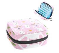 RODAILYCAY Sacchetti per assorbenti igienici da donna, borsa mestruale di grande capacità, borsa per assorbenti mestruali, coniglio, uova di Pasqua felici, borse per il ciclo mestruale, borsa porta