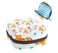 RODAILYCAY Sacchetti per assorbenti igienici da donna, borsa mestruale di grande capacità, borsa per assorbenti mestruali, elementi natalizi arancioni, caramelle di pan di zenzero, borse mestruali,