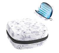 RODAILYCAY Sacchetti per assorbenti igienici da donna, borsa per assorbenti mestruali di grande capacità, borse per il periodo mestruale estivo a righe per nuoto, borse per il periodo mestruale, borsa