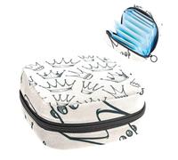 RODAILYCAY Sacchetti per assorbenti igienici da donna, borsa per assorbenti mestruali di grande capacità, borse per il periodo mestruale estivo a righe per nuoto, borse per il periodo mestruale, borsa
