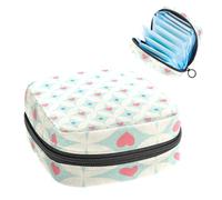 RODAILYCAY Sacchetti per assorbenti igienici da donna, grande capacità, borsa per assorbenti mestruali, lettere d'amore, borse mestruali vintage, borsa porta tamponi, Multicolore 7, 4.7x6.6x6.6