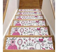RODAILYCAY Staicase - 15 gradini per scale, antiscivolo, 76 x 20 cm, gradini in legno per interni, bordatura, tappeto per bambini, anziani e cani